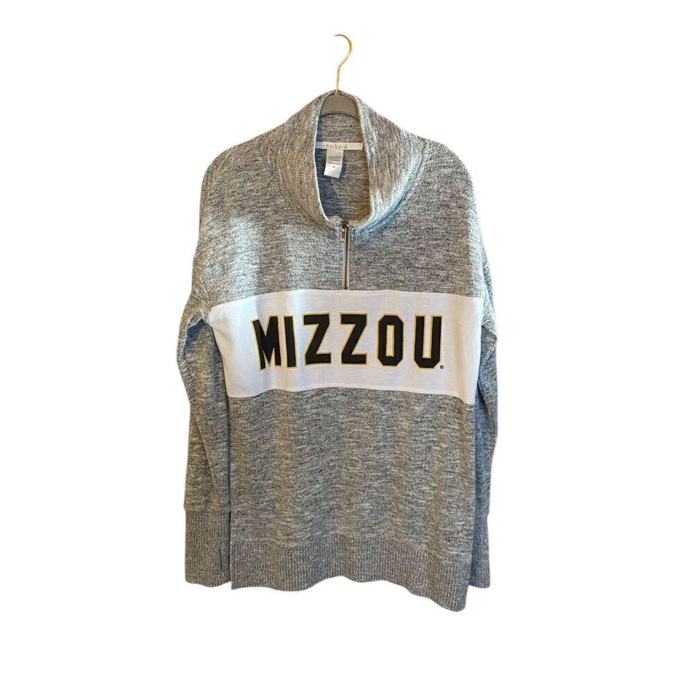 Chick a d women’s Missouri Tigers, gray, comfy, long sleeve fleece size medium ￼